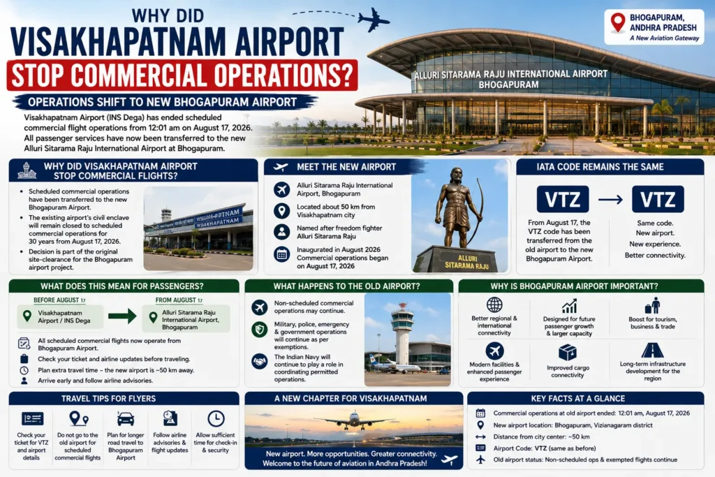 Visakhapatnam Airport Stops Commercial Flights: Why Operations Shifted to Bhogapuram