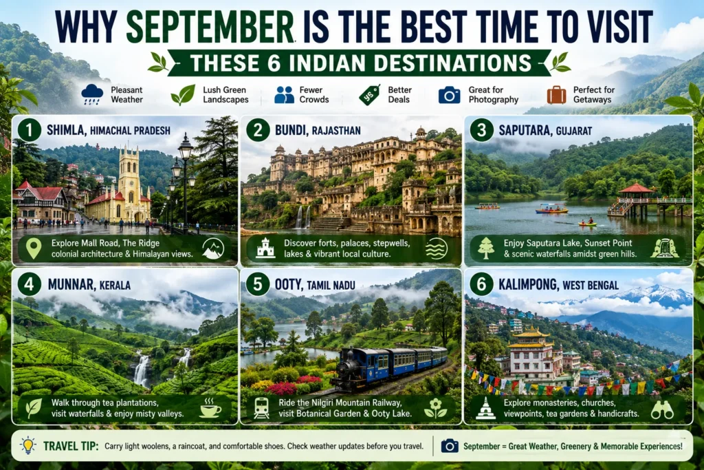 6 Best Places To Visit In India In September: Weather, Attractions & Travel Tips