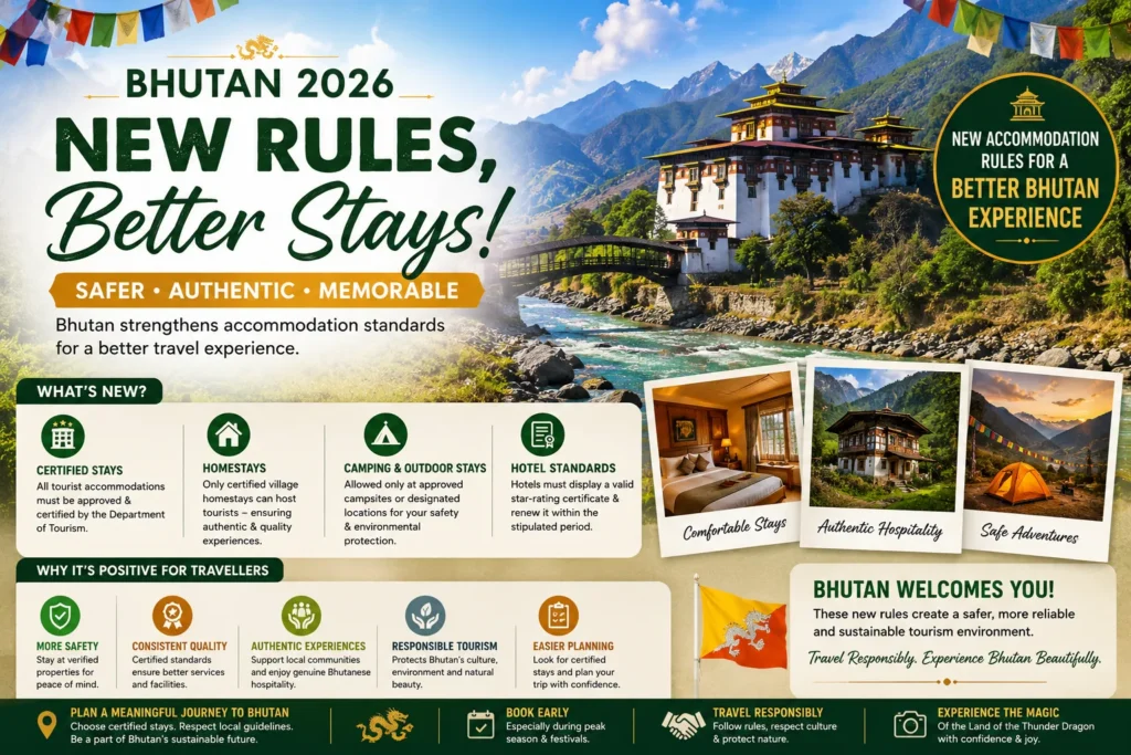 Bhutan 2026: New Accommodation Standards Aim to Make Tourist Stays Safer and Better