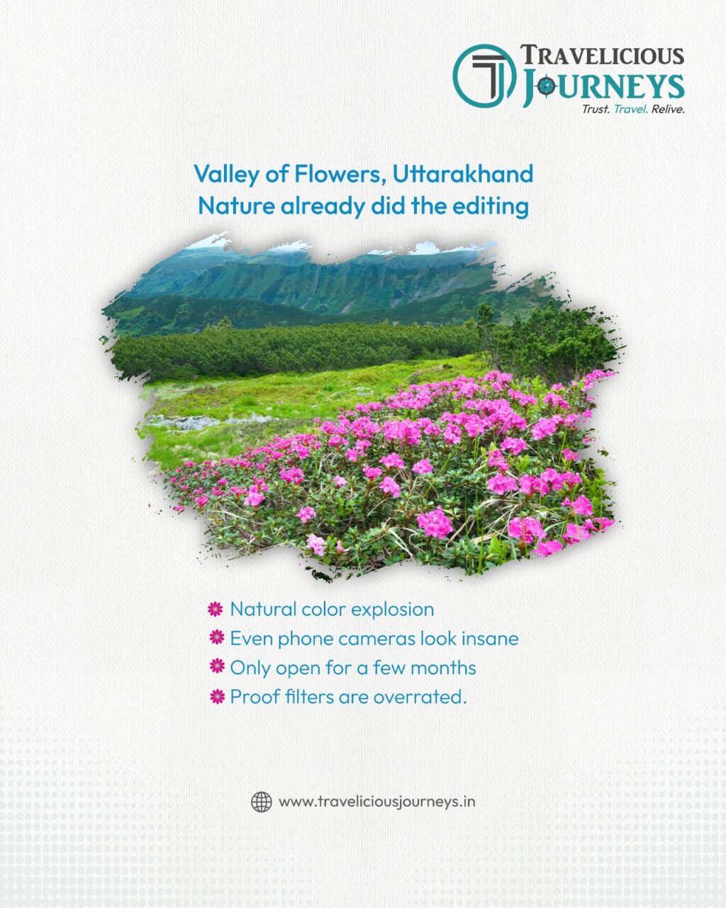 Instagram post from traveliciousjourneys. This post is in position 1.